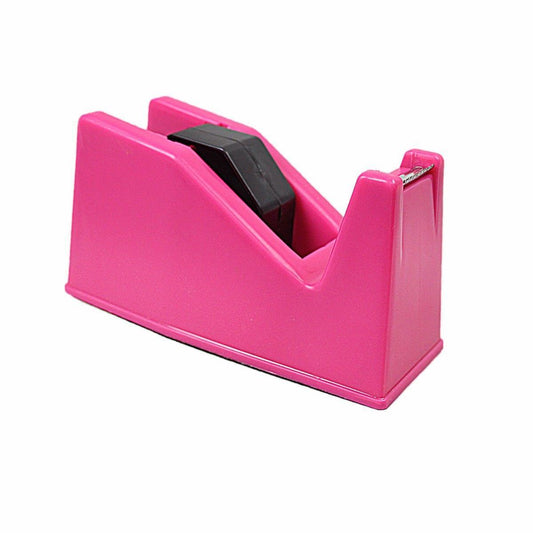 Durable Easy Plastic Tape Dispenser Available In Assorted Colours 15cm Stationery 0006