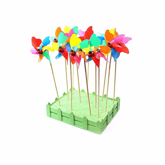 Plastic Colourful Windmill Pinwheel Wind Spinner x 1 Outdoor Garden Party Decor 2117
