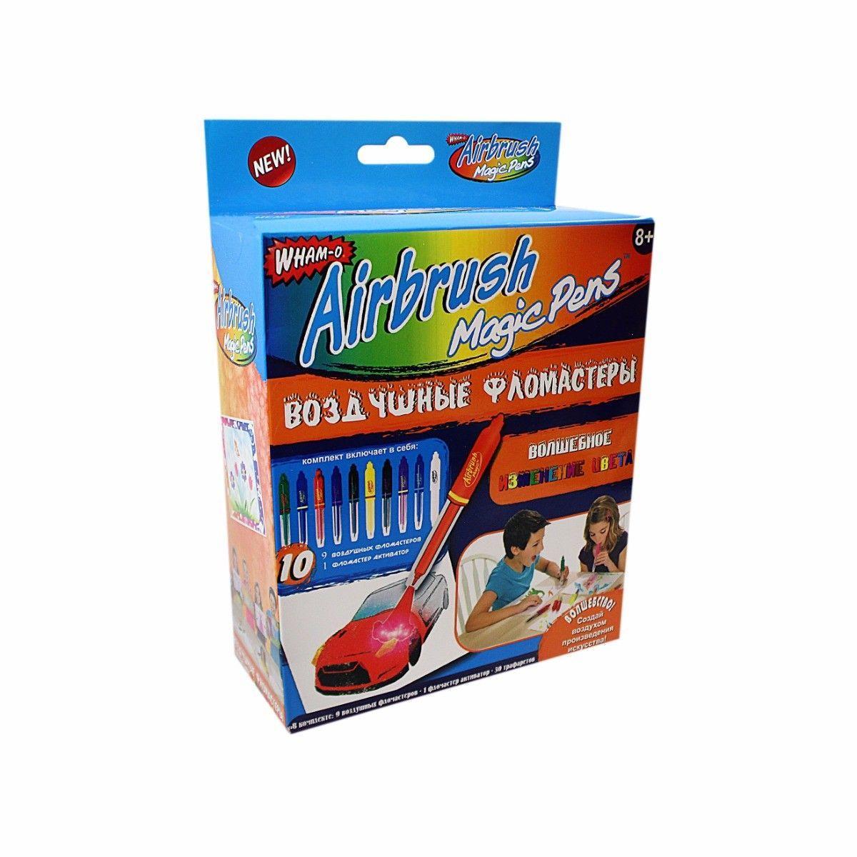 Wham O Airbrush Magic Pens Kit 10 Airbrush Pens Stand 4759