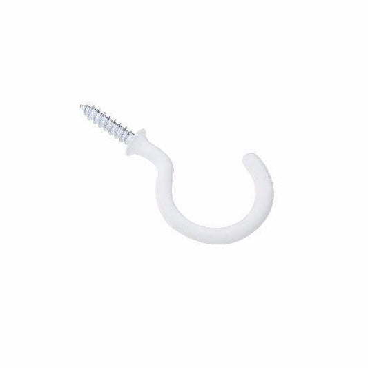 1" (25mm) White PVC Cup Hooks 0317