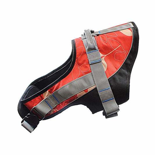 20 Chest Adjustable Soft Padded Non Pull Pet Dog Harness Vest Walking S-XL Nylon   3948