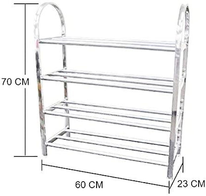 4 Tier Stainless Steel Shoe Storage Display Rack 70 x 60 x 23 cm 6213 A