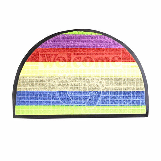 Half Moon Rubber / PVC Door Entry Mats 59 x 38.5 cm Assorted Colours 0473 A