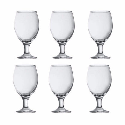 6 Pack of clear glass beer glass, drinking glass fancy beer glass 400ml 44417  9224