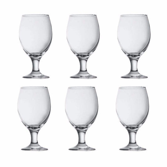 6 Pack of clear glass beer glass, drinking glass fancy beer glass 400ml 44417  9224
