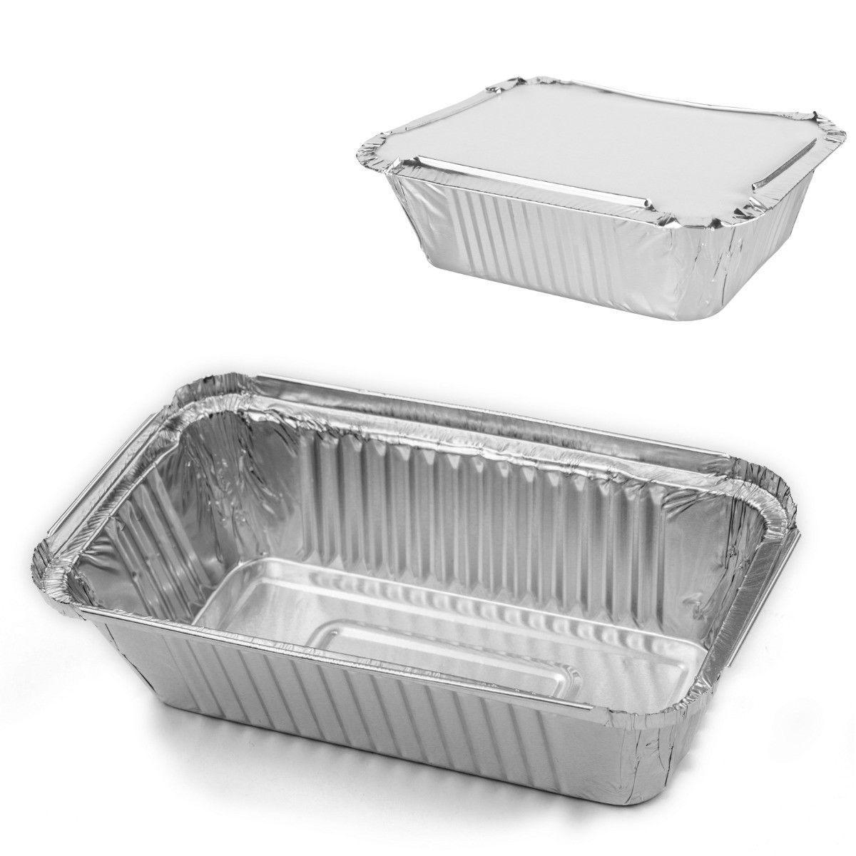 Aluminium Foil Containers with Lids Pack of 3 0643