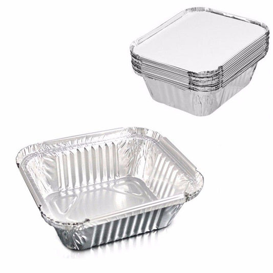 Aluminium Foil Food Containers 12.5 x 10 x 4 cm Pack of 10 SK7310