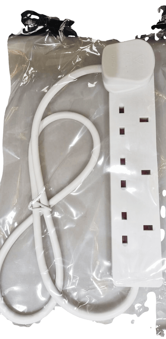 4 Way UK 3 Pin Plug Surge Protected Extension Lead 1 Metre 4WS1M20/ST-85A  A