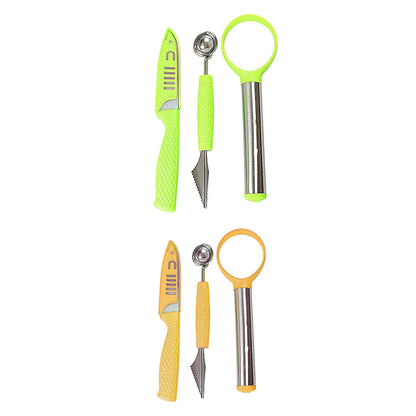 3 Pack Kitchen Utensils Tool Knife Set Food Prep Kitchen Tools Assorted Colours 4665