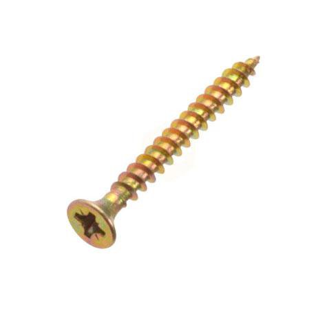5.0 x 40 Pozi c/sk Chipboard Screws Yellow Diy 0331