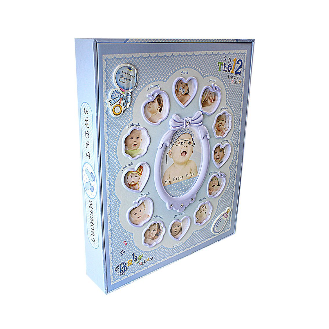 102 ''My First Year'' Baby Photo Album New Born Frame Set Gift Album  0508