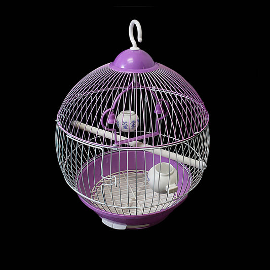 Round Bird Cage with Hanging Hook Assorted Colours 1921  A