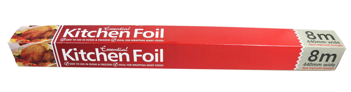 8M Kitchen Foil Oven Freezer Safe Improved Strength 450mm Wide FR4508