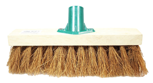 10" Soft Coco Garden Wooden Broom Brush Head 1001