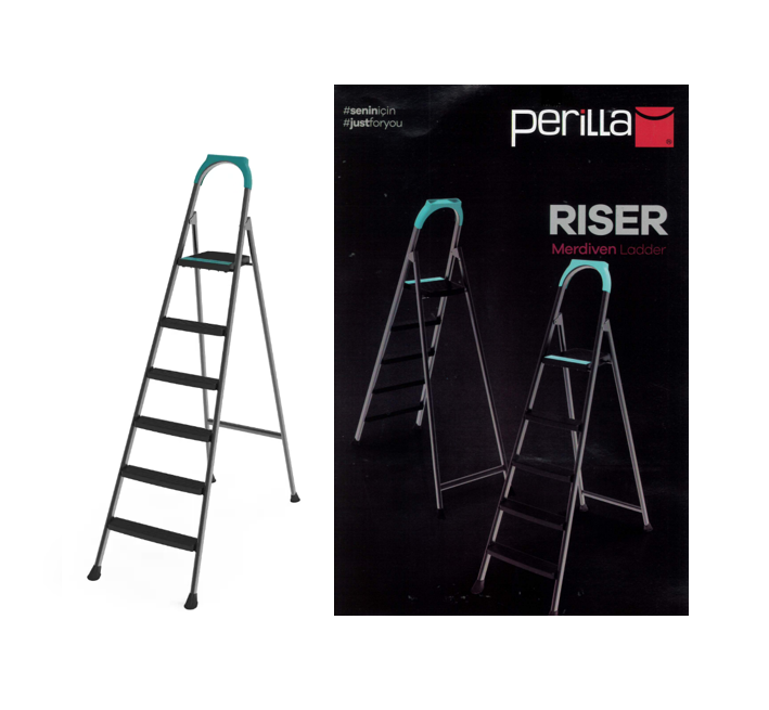 5 + 1 Perilla Riser Metal Indoor Outdoor Step Ladder 51305