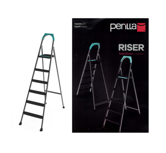 5 + 1 Perilla Riser Metal Indoor Outdoor Step Ladder 51305