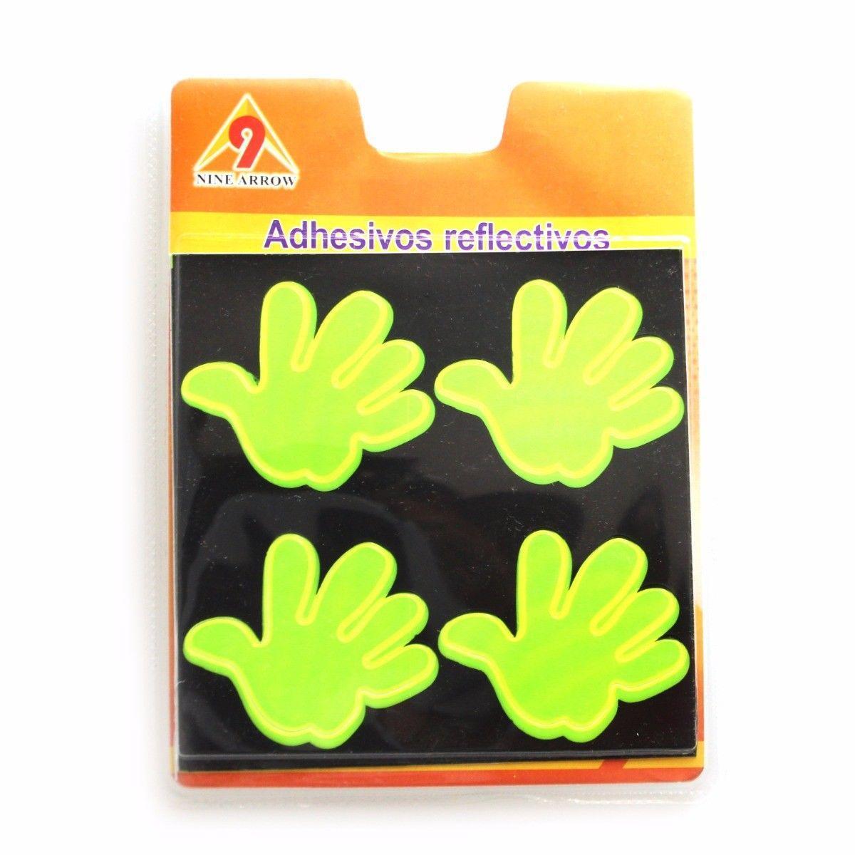 Adhesive Reflectors Neon Smiley Face And Hand Print 1838 A