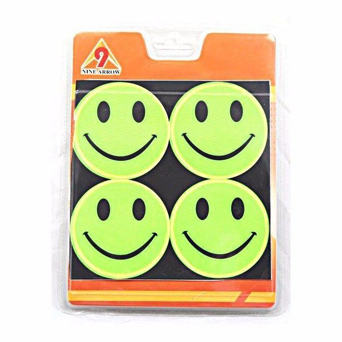 Adhesive Reflectors Neon Smiley Face And Hand Print 1838 A