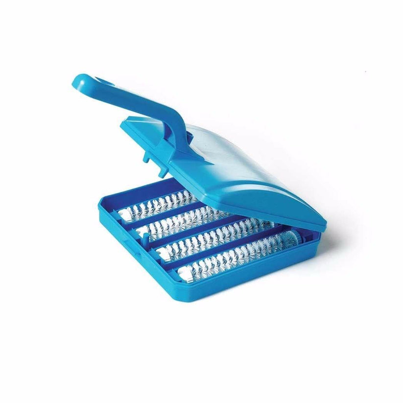 4-Way Carpet Brush Crumb Collector with Handle Assorted Colours ZP109