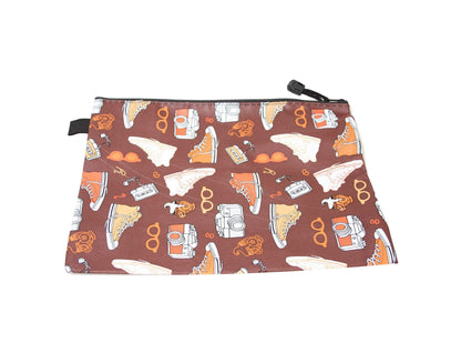 Fake Leather Pencil Case Shoe Print 34 x 25 cm Assorted Colours 5390