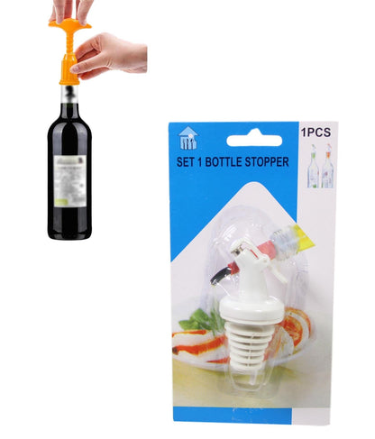 Plastic Oil Vinegar Bottle Stopper White 9 cm 5607
