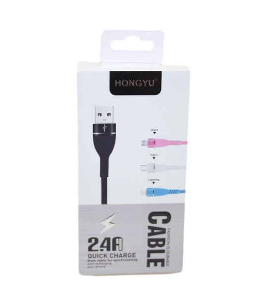 Hongyu  Phone Charger Cable Micro USB Assorted Colours 5613