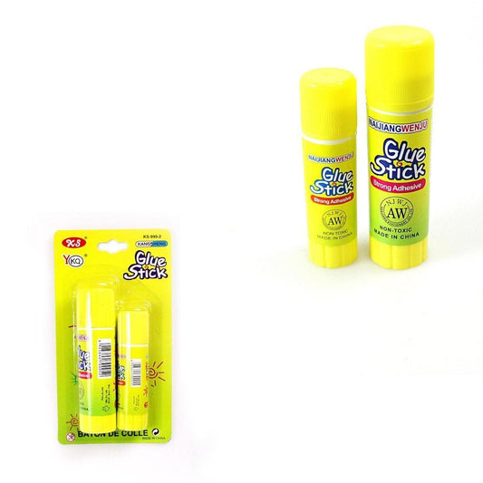 2 Pack Glue Stick 2 Sizes Small And Large Stick Home School Use Arts & Craft 0752