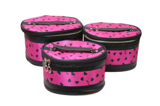 Jewellery Box Makeup Bag Zipped 3 Pack Bag 3 in 1 Assorted Design Makeup Bag  5821