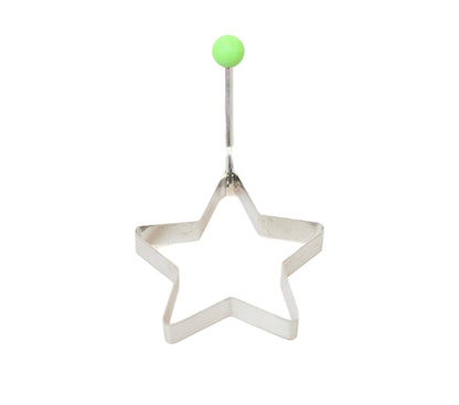 Stainless Steel Egg Mould Star Flower Shaped Easy Handle Bake Mould 9.5cm 5901