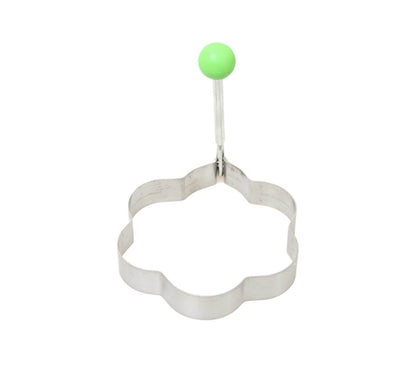 Stainless Steel Egg Mould Star Flower Shaped Easy Handle Bake Mould 9.5cm 5901