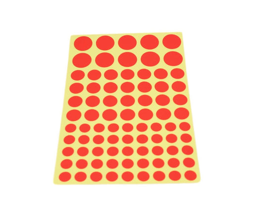 10 Sheets Assorted Sizes Round Sticker Labels 16 x 24 cm Assorted Colours 5909