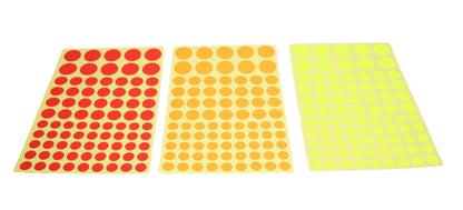 10 Sheets Assorted Sizes Round Sticker Labels 16 x 24 cm Assorted Colours 5909