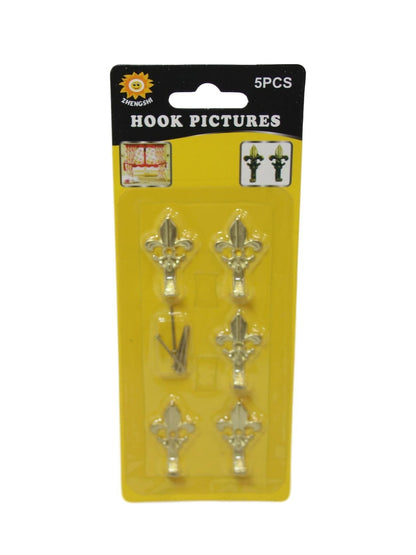 5 Pack Mini Picture Curtain Hooks Bronze Vintage Mini Hooks With Nails 3cm 6003