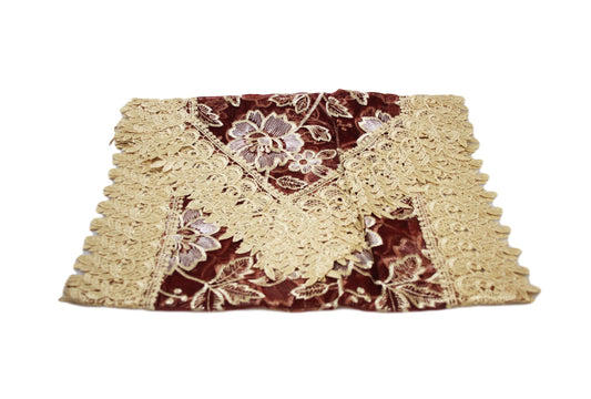 Decorative Polyester Traditional Moroccan Lace Floral Table Cloth Cover Runner 40 x 180 cm Assorted Colours and Designs 6040