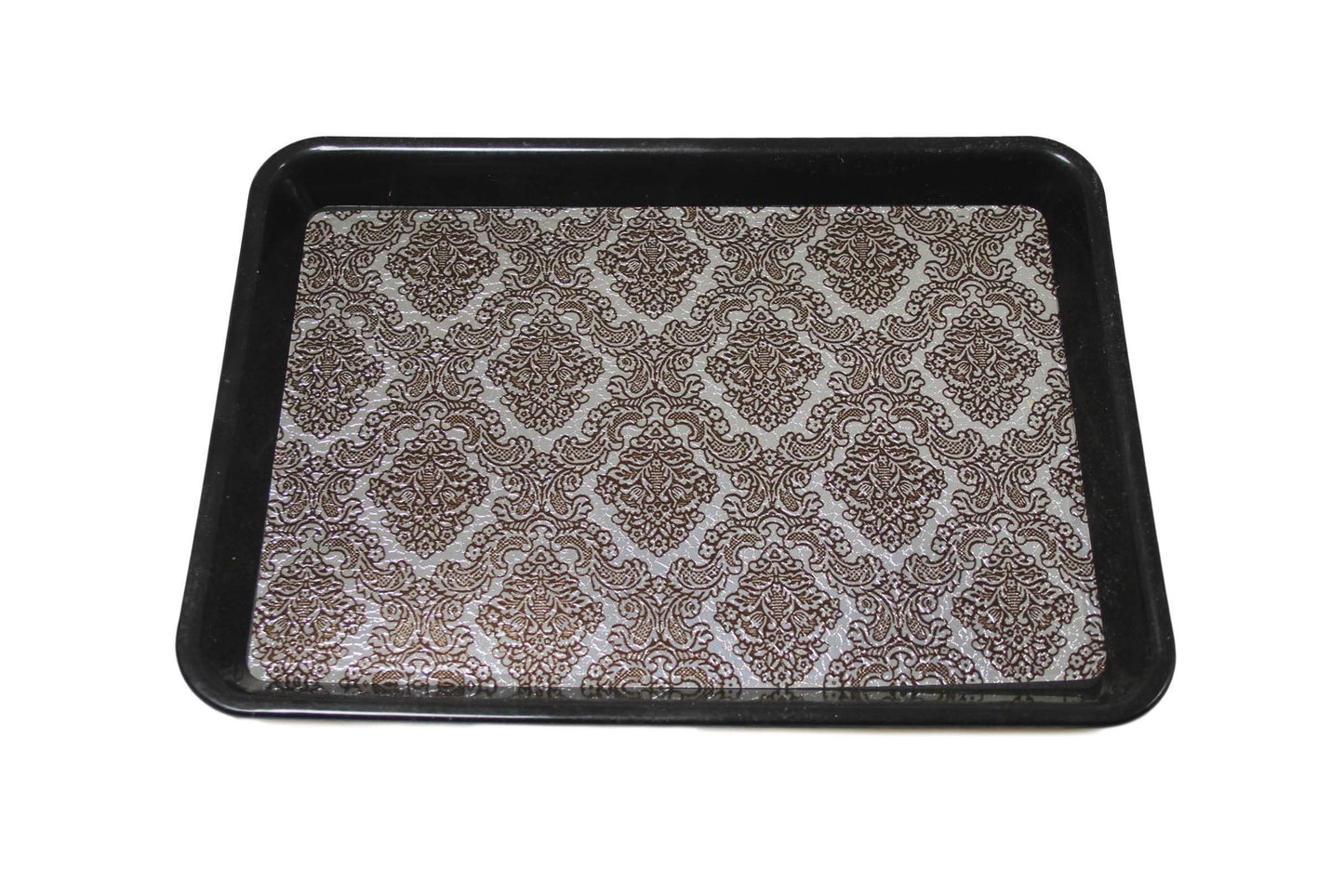 Plastic Rectangle Drinks Bar Serving Tray with Printed Design 31 x 23 cm Assorted Colours 6050