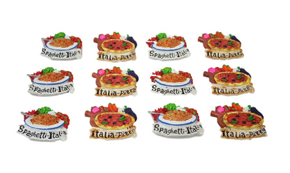 Fridge Magnet Italian Pasta Pizza Food Design 8 cm Assorted Designs 6108