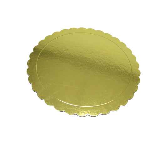 Metallic Gold Cardboard Cake Dessert Board 34.5 cm Pack of 2 6272