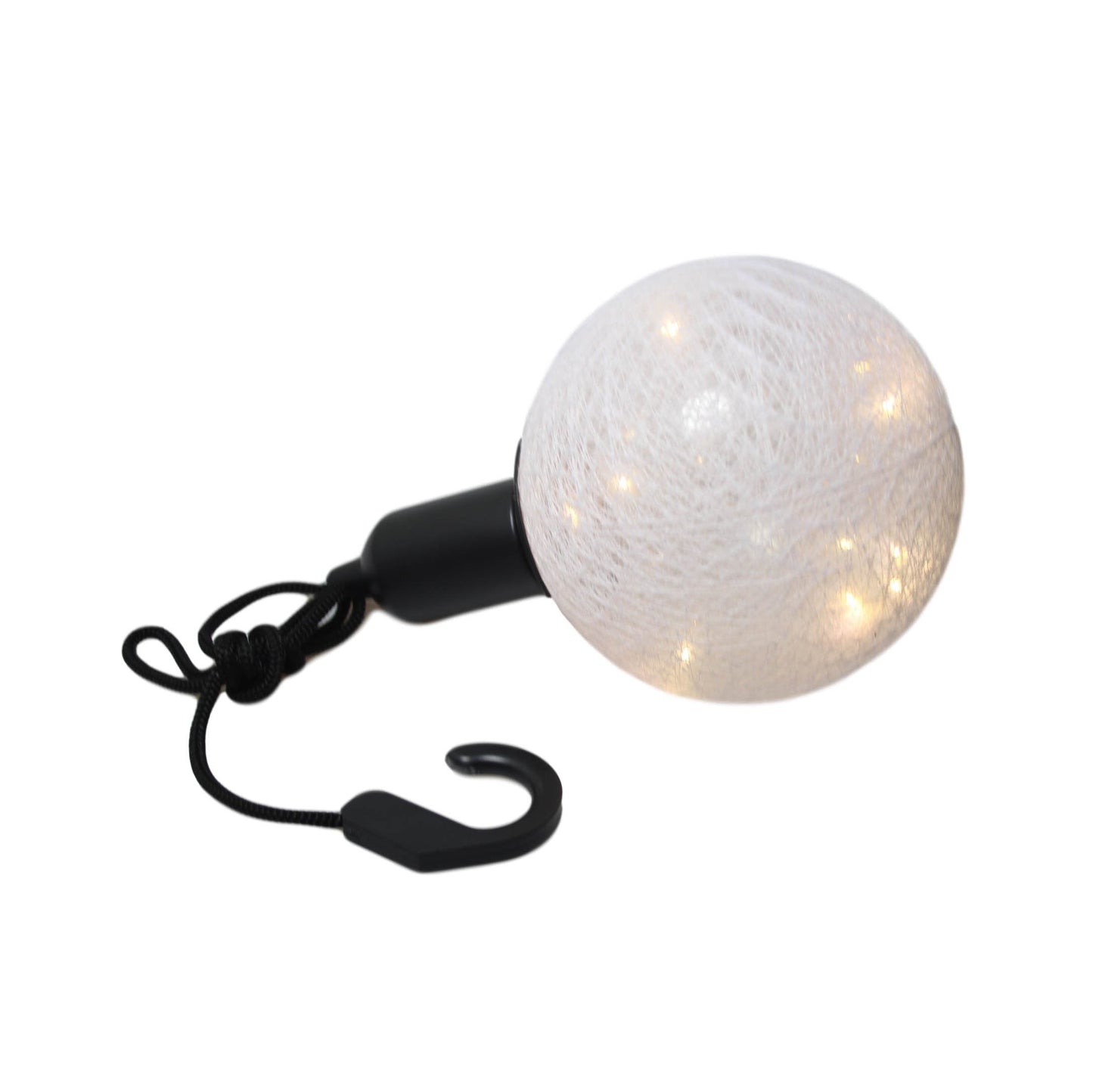 (M) Cotton Ball Ceiling Lamp Battery Operated String LED Indoor Hook Assorted Colours 6332