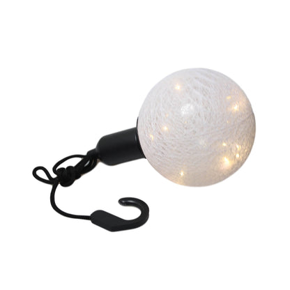 (M) Cotton Ball Ceiling Lamp Battery Operated String LED Indoor Hook Assorted Colours 6332
