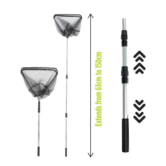 Telescopic Fishing Landing Net Extends From 63cm To 150cm 66021