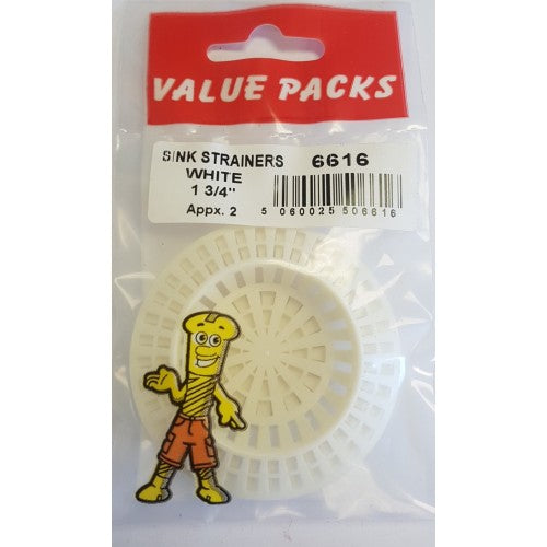 1 3/4'' Sink Strainers White 6616