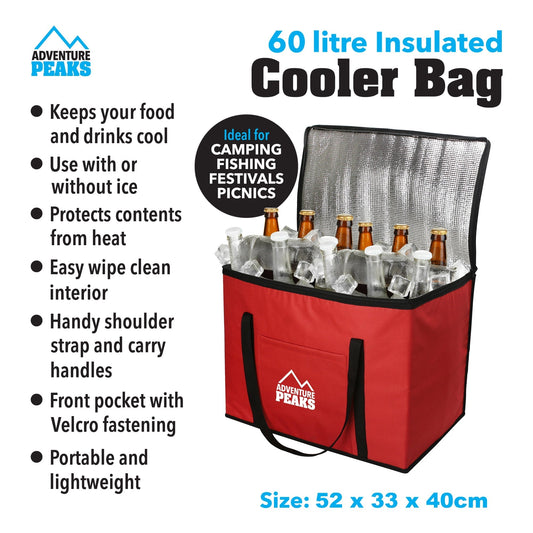 Cooler Bag 60L 52 x 33 x 40 cm Red 6632