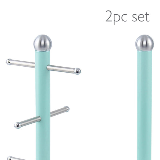 Dainty Kitchen Roll Holder & Mug Tree Seafoam Mint Green 2706 / 6738 A