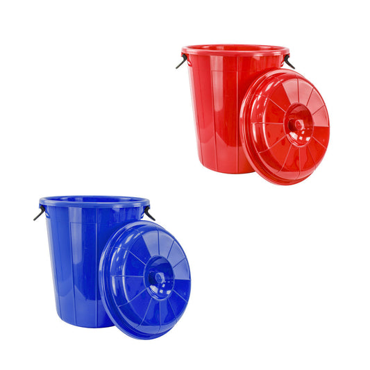 Plastic Eco Storage Drum Bin Bucket with 2 Side Handles 30L Assorted Colours 6930