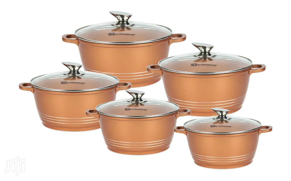 5 Piece SQ Pro Nea Nera Ceramic Pot Curry Dish Set Cuprum 4926