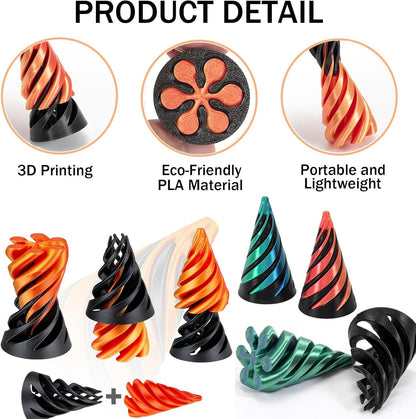 3D Spiral Cone 3D Printed Fidget Finger Sensory Toy VIRAL - Assorted Colours