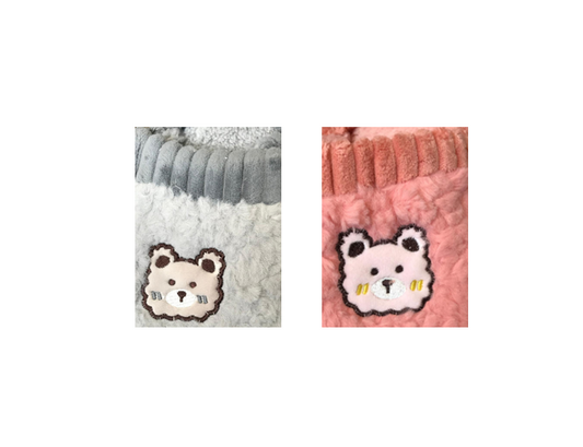 Indoor Fuzzy House Slippers with Bear Design Assorted Sizes and Colours 7745
