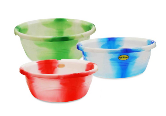 DC Plastic Washing Bowl Basin Tub Tie Dye 20" Assorted Colours 7842