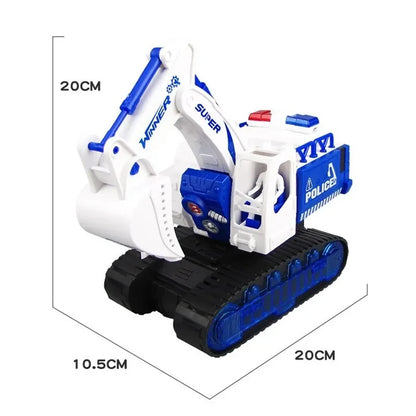 Light Up Rotating Spinning Deformation Robot Excavator with Sounds