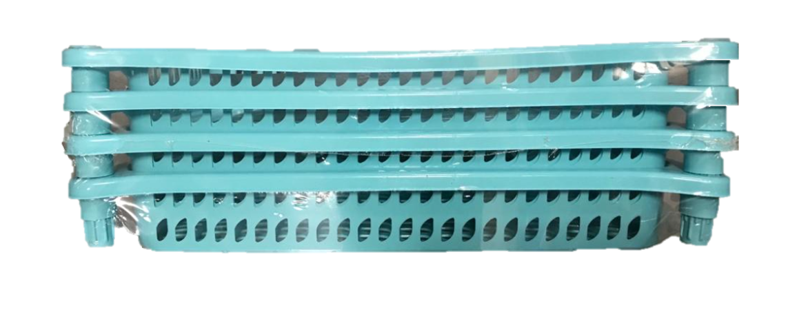 4 Tier Vegetable Rack Rectangle Set Plastic Assorted Colours AS007